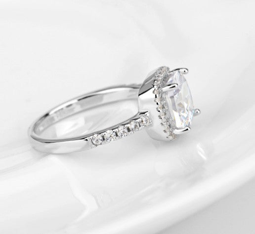 Diamond Ring 925 Sterling Silver