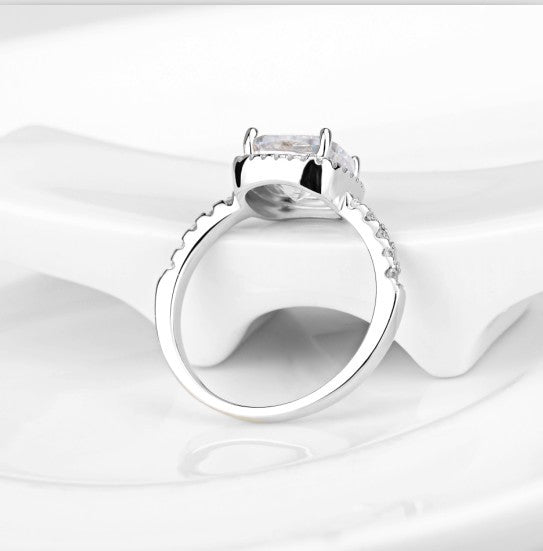 Diamond Ring 925 Sterling Silver