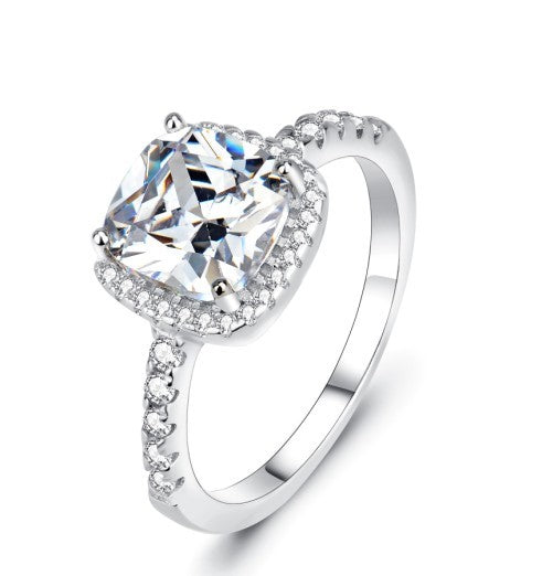 Diamond Ring 925 Sterling Silver