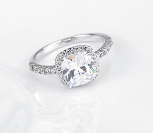 Diamond Ring 925 Sterling Silver